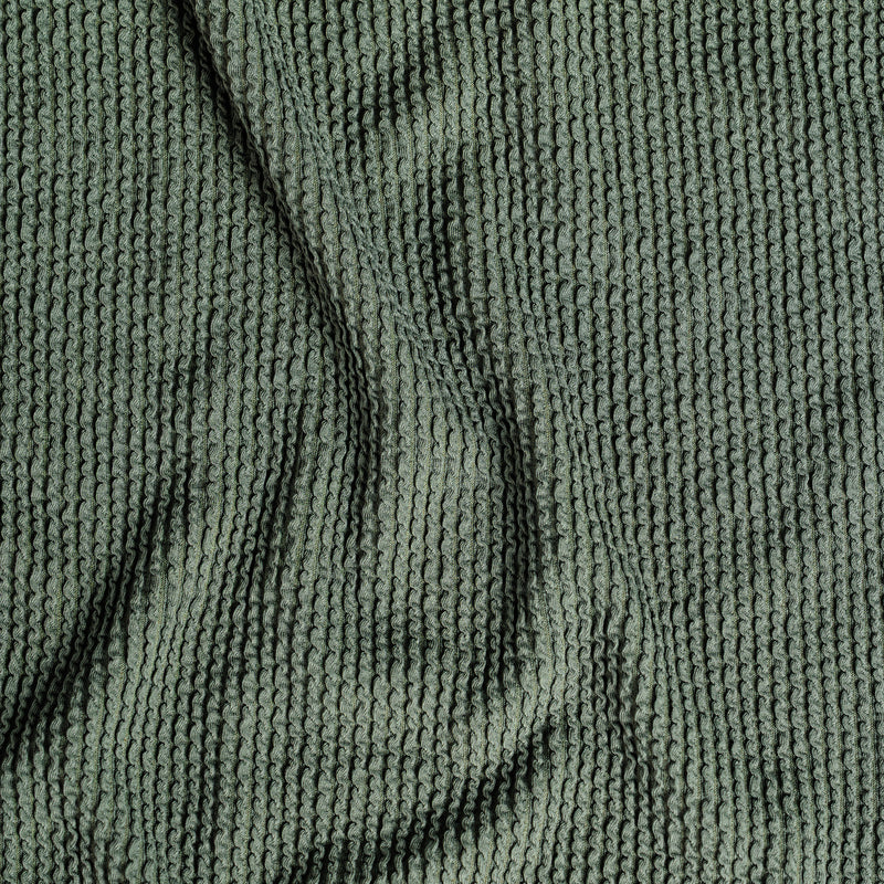 Bikini Donna Canotta Surf + Slip a “V” Verde Army Seersucker - Le Blu