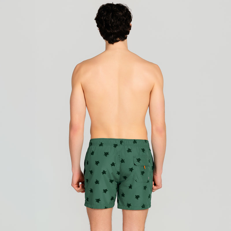 Costume Mare Uomo Tartartughe Verde Militare - Le Blu