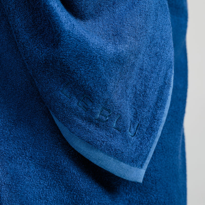 Telo Mare in Spugna Bamboo e Cotone Blu - Le Blu