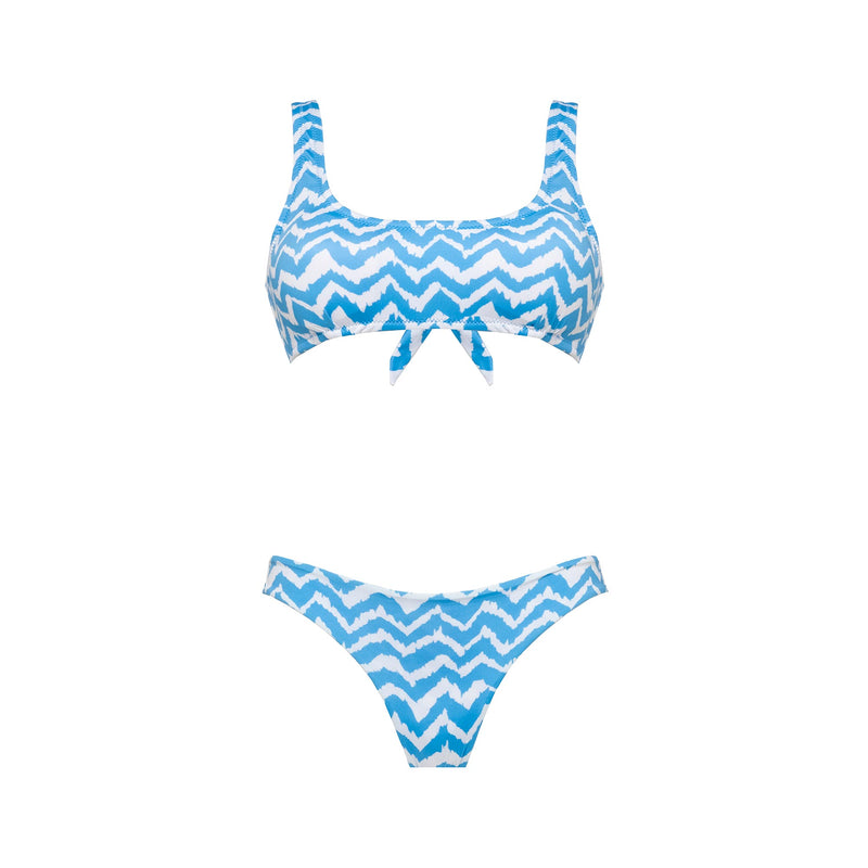 Long Waves Bodice Bikini - Le Blu
