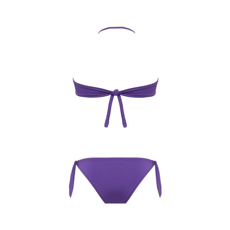 Bikini Fascia + Slip Fiocchi Violet - Le Blu