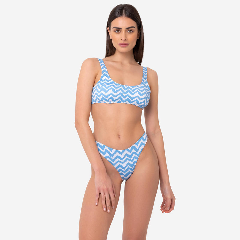 Long Waves Bodice Bikini - Le Blu