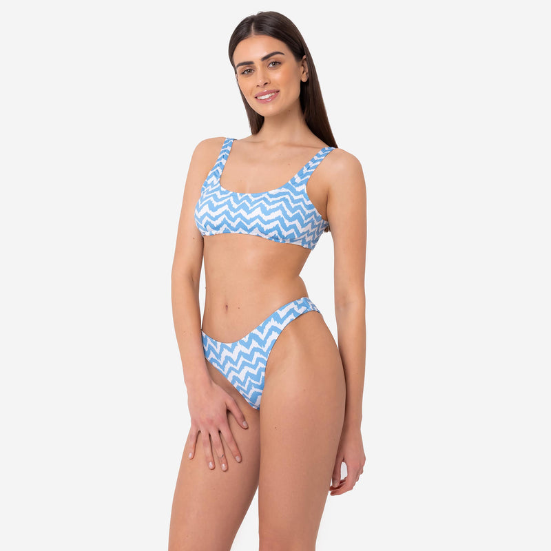 Long Waves Bodice Bikini - Le Blu